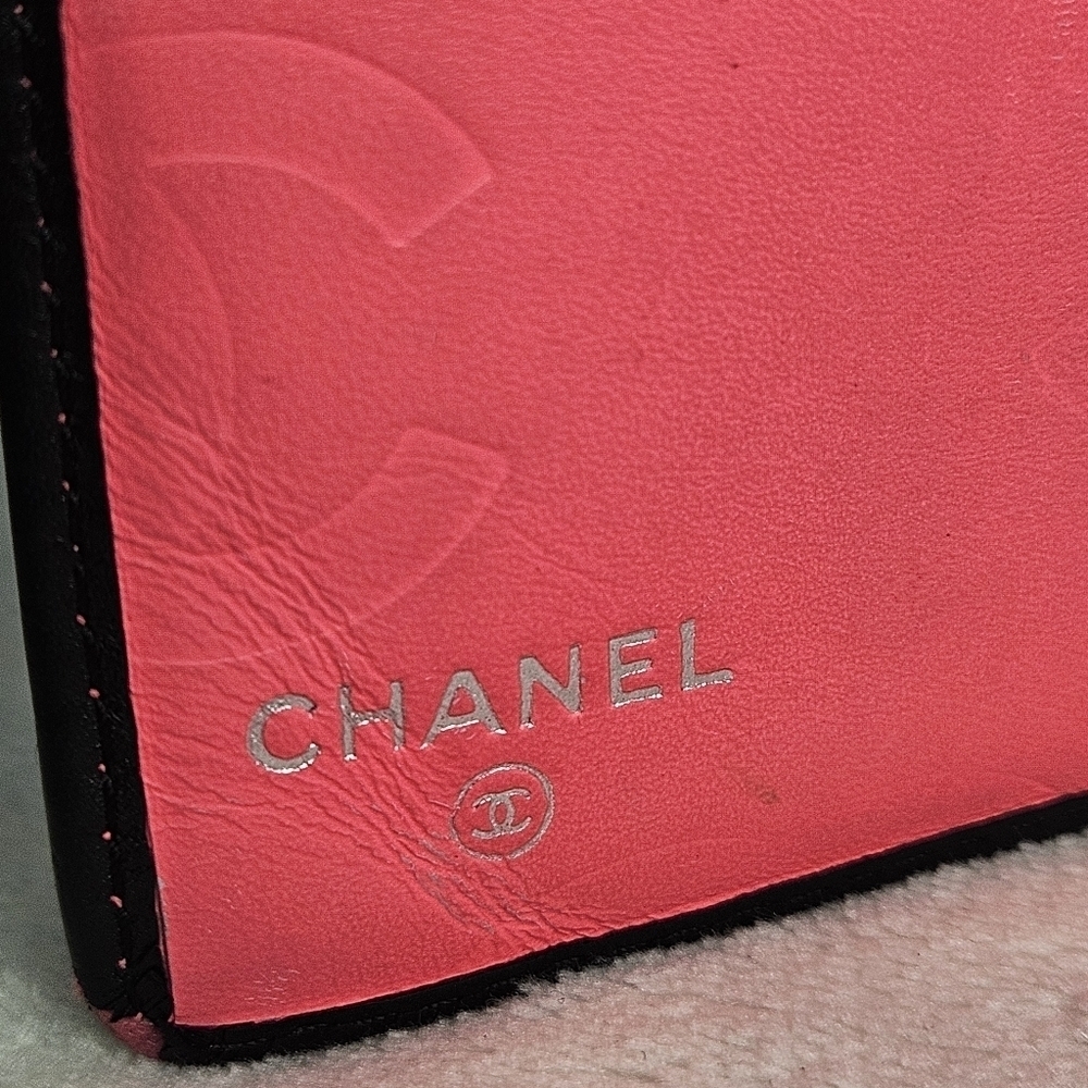 Chanel Black Leather Cambon Ligne Bifold Wallet /Patent Leather CC Logo - Picture 9 of 16